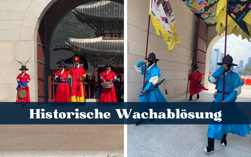 Wachablösungszeremonie im Gyeongbokgung-Palast